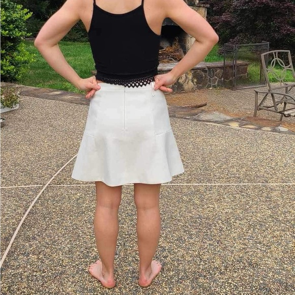 EUC J. Crew Off-White A-line Skirt - Picture 4 of 8